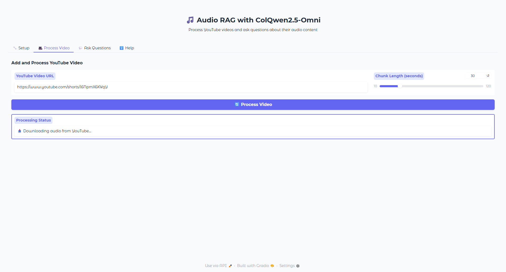 Process Video Interface
